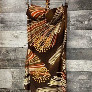 3R STREET WEAR Summer Halter Dress - Graffiti Pattern - Size M **EUC**